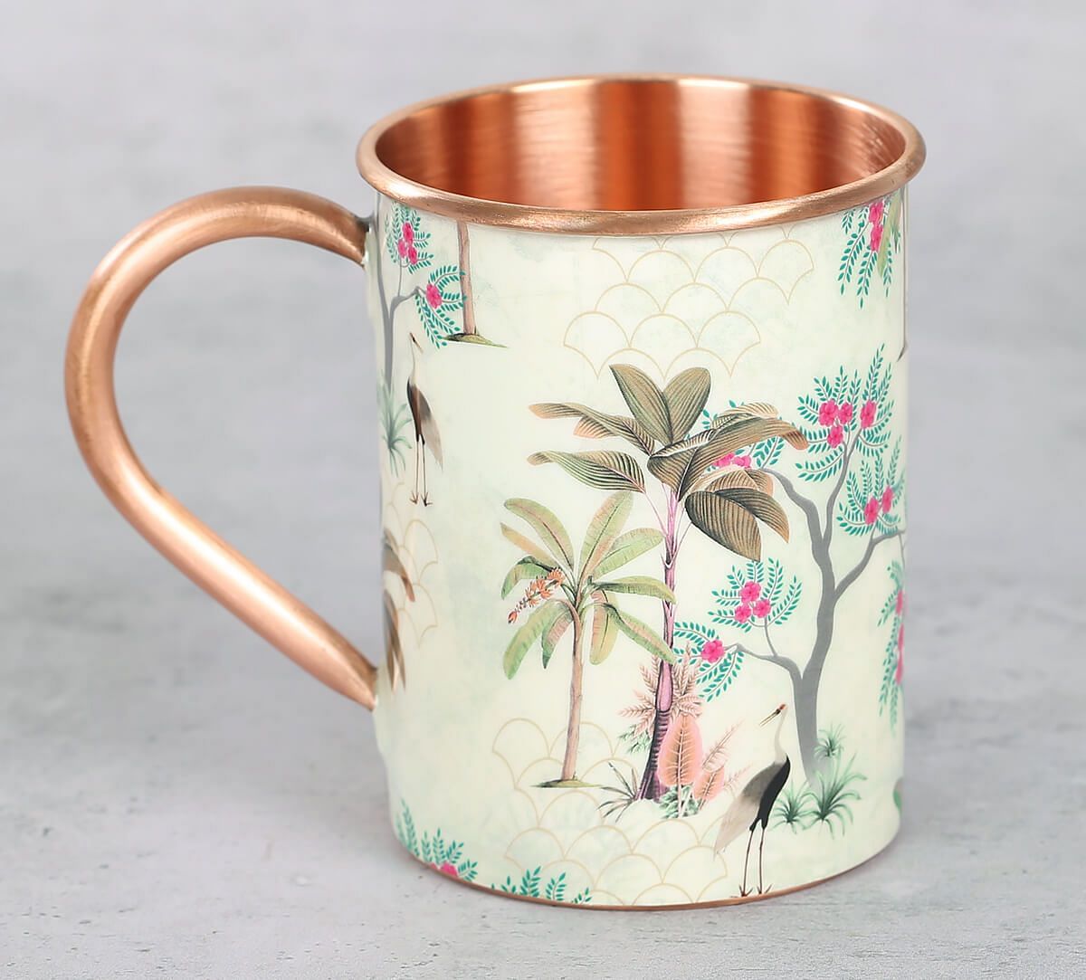 India Circus by Krsnaa Mehta Floral Flock Copper Mug