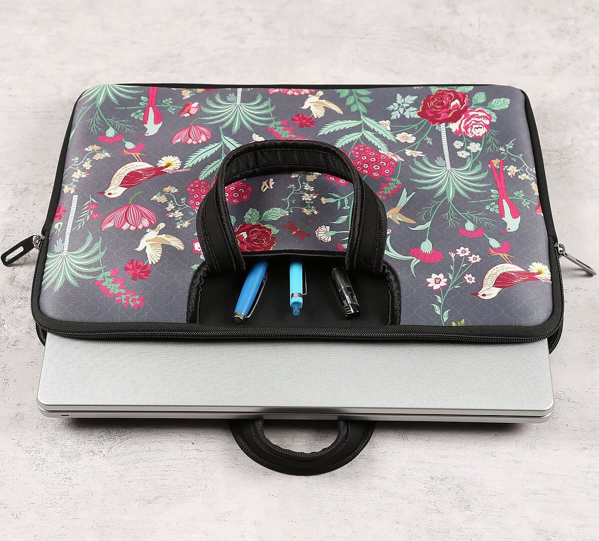 India Circus by Krsnaa Mehta Floral Galore Laptop Sleeve Bag