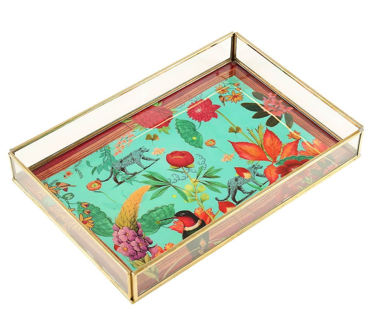 India Circus by Krsnaa Mehta Floral Kingdom Paradise Rectangle Tray