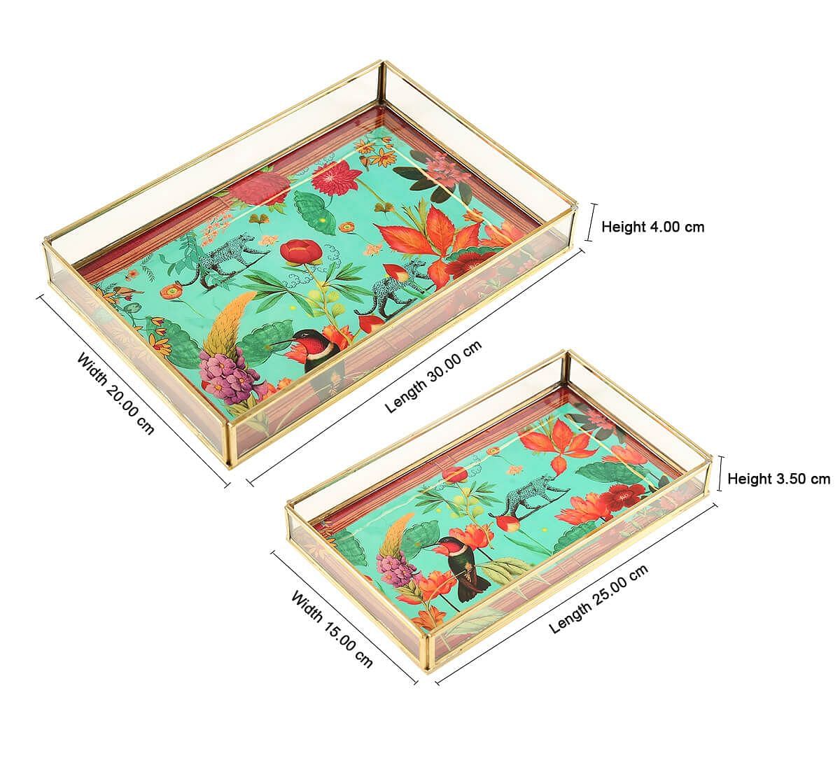 India Circus by Krsnaa Mehta Floral Kingdom Paradise Rectangle Tray