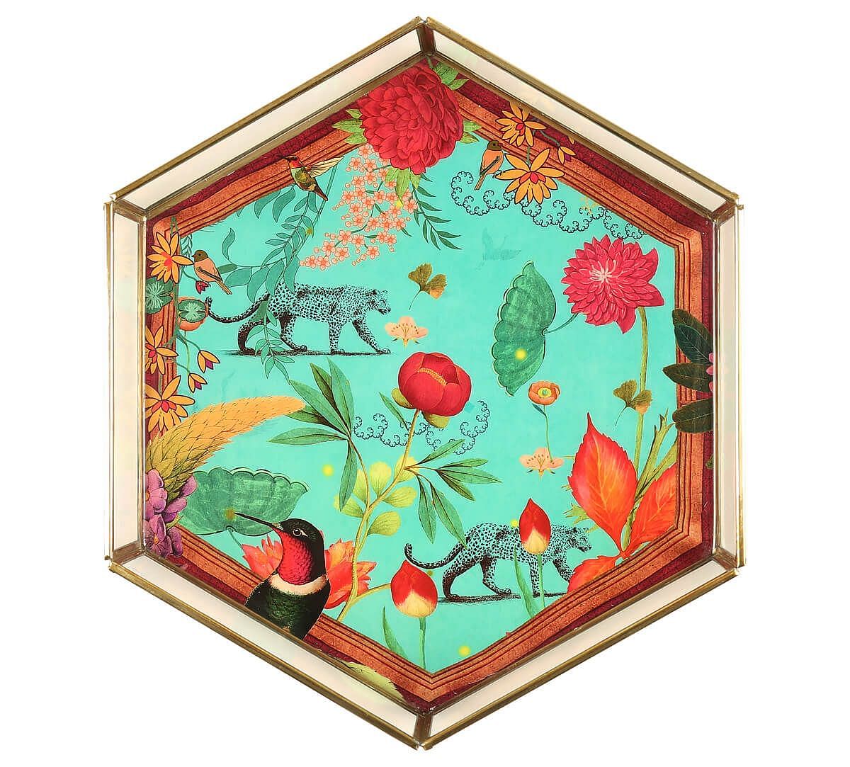 India Circus by Krsnaa Mehta Floral Kingdom Paradise Hexagon Tray