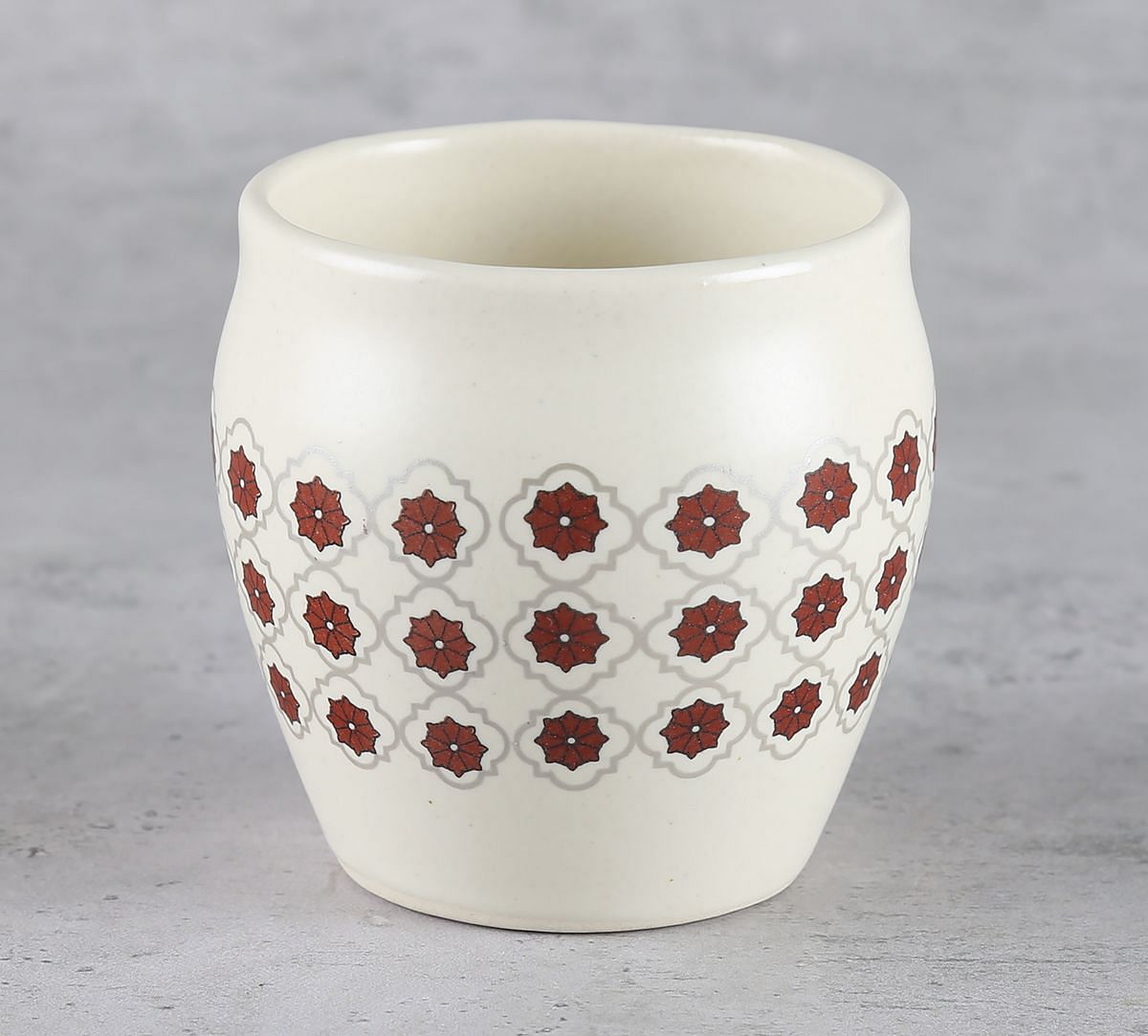 Floral Lattice Kullad (Set of 4)