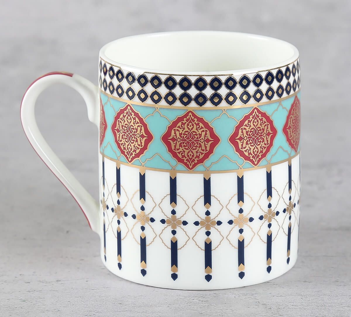 India Circus by Krsnaa Mehta Floral Reed Mug Set of 2