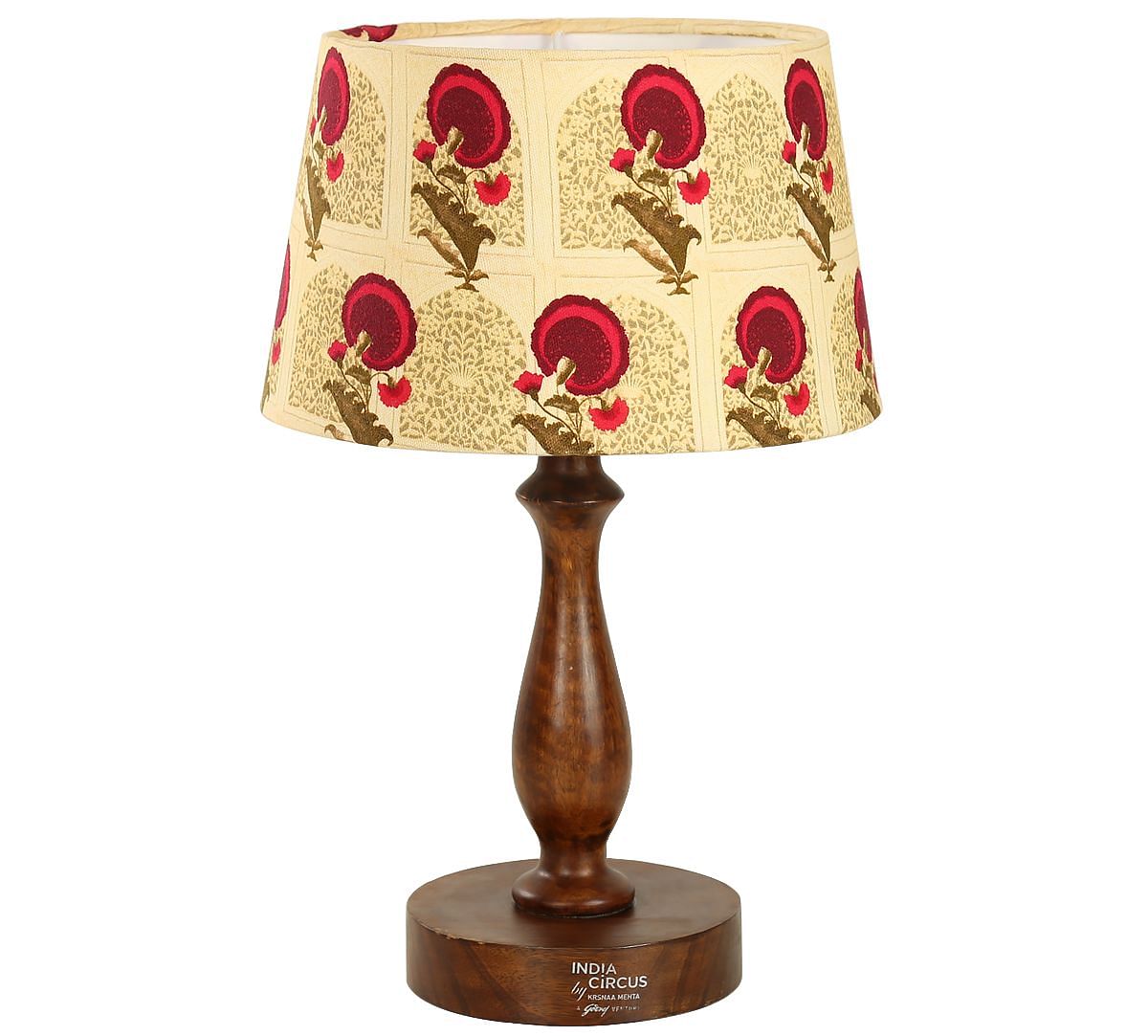 India Circus by Krsnaa Mehta Flower Regalia Drum Table Lamp