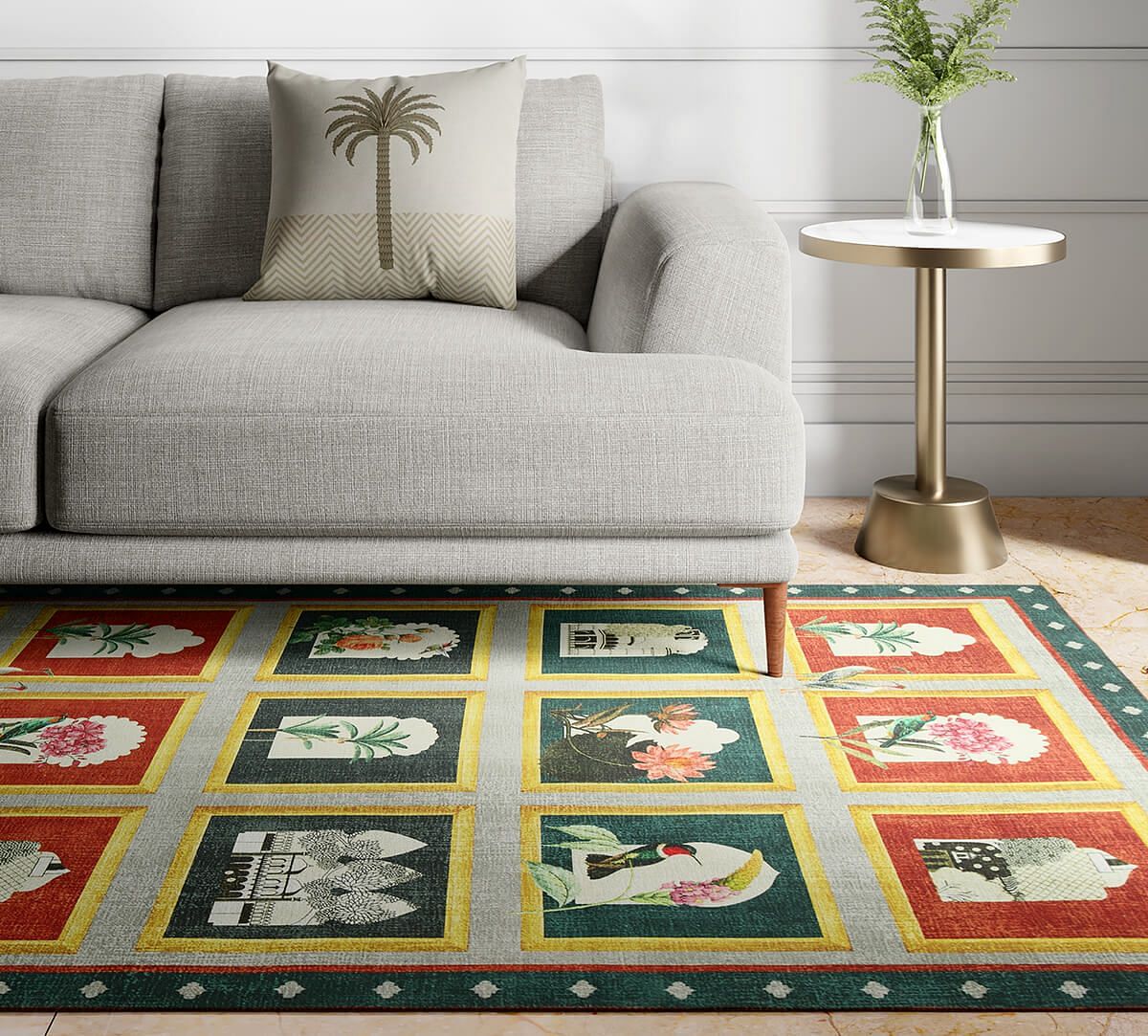 India Circus by Krsnaa Mehta Fluttering Blooms Rug