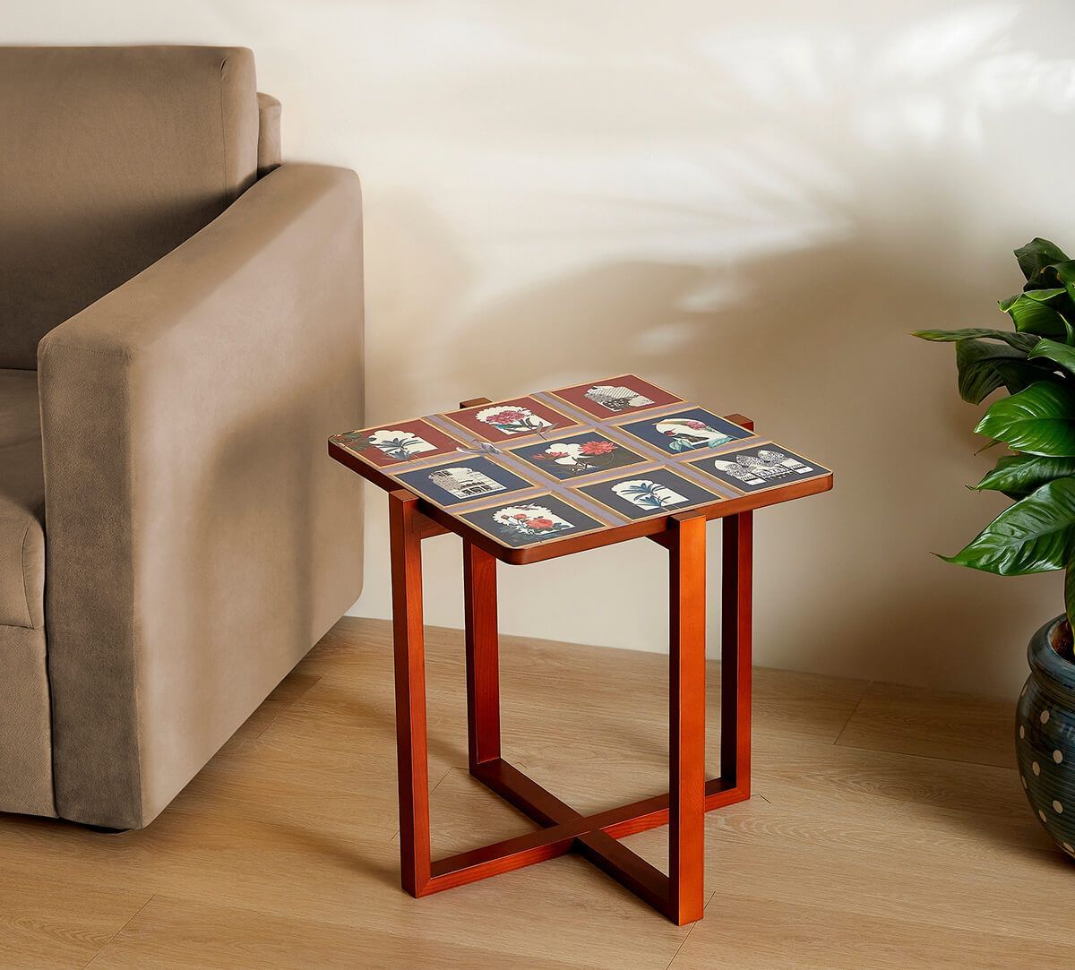 India Circus by Krsnaa Mehta Fluttering Blooms Square Table