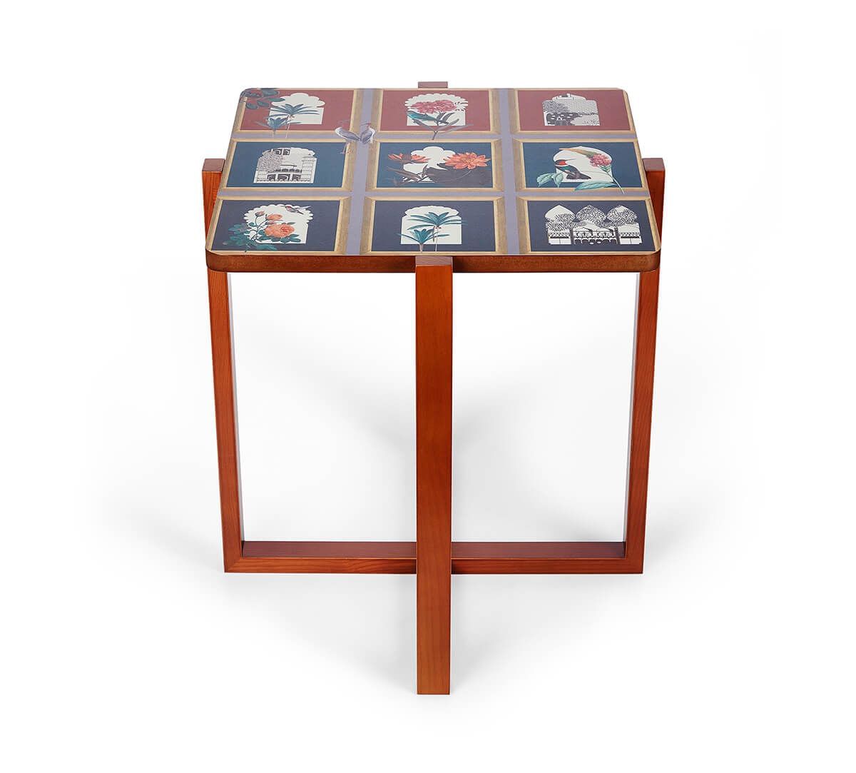 India Circus by Krsnaa Mehta Fluttering Blooms Square Table