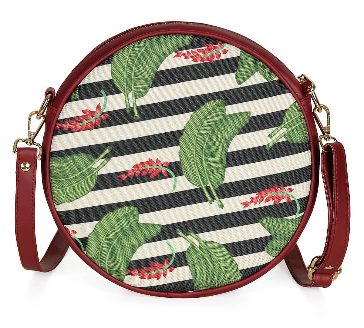 India Circus by Krsnaa Mehta Foliage Play Round Crossbody Bag