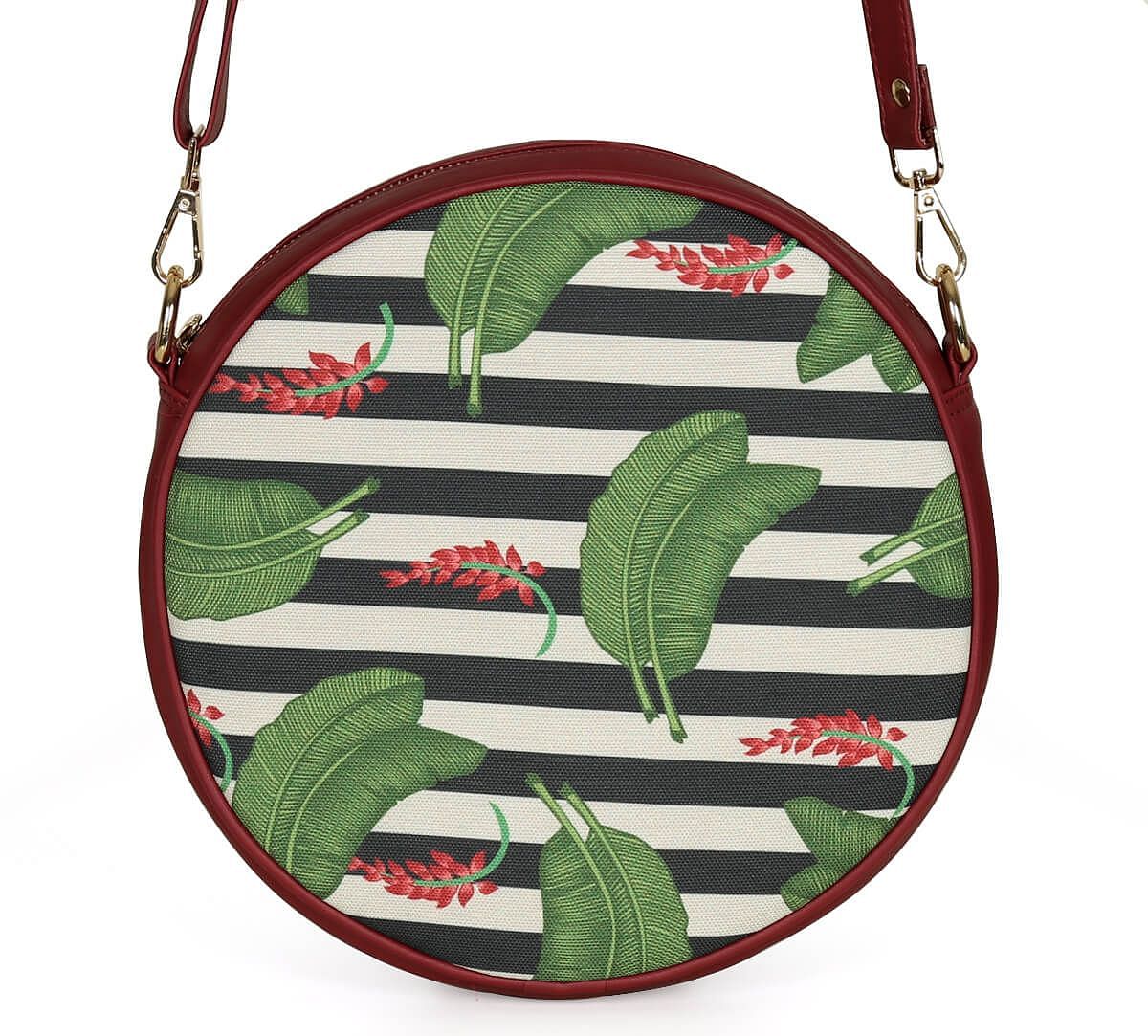 India Circus by Krsnaa Mehta Foliage Play Round Crossbody Bag