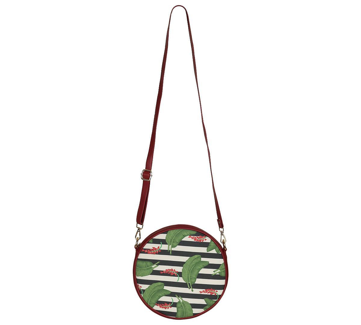 India Circus by Krsnaa Mehta Foliage Play Round Crossbody Bag