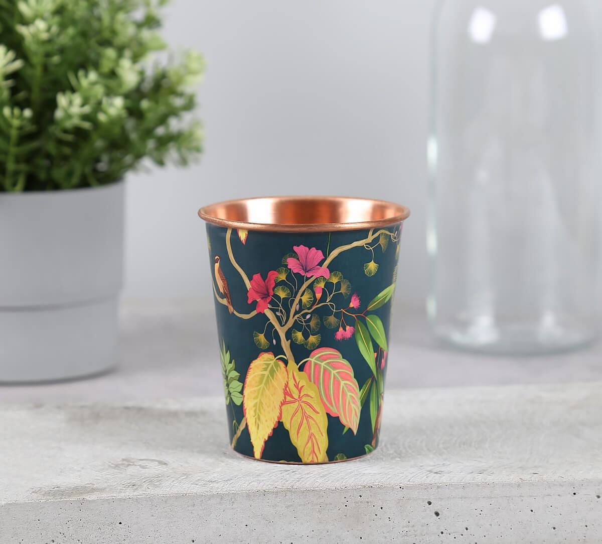 India Circus by Krsnaa Mehta Fronds and Florets Copper Tumbler Small