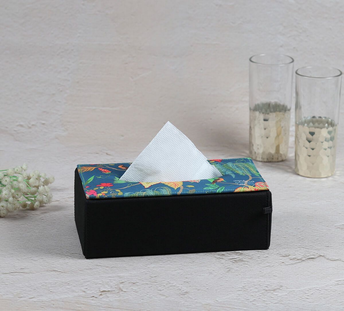 India Circus by Krsnaa Mehta Fronds and Florets Tissue Box Holder