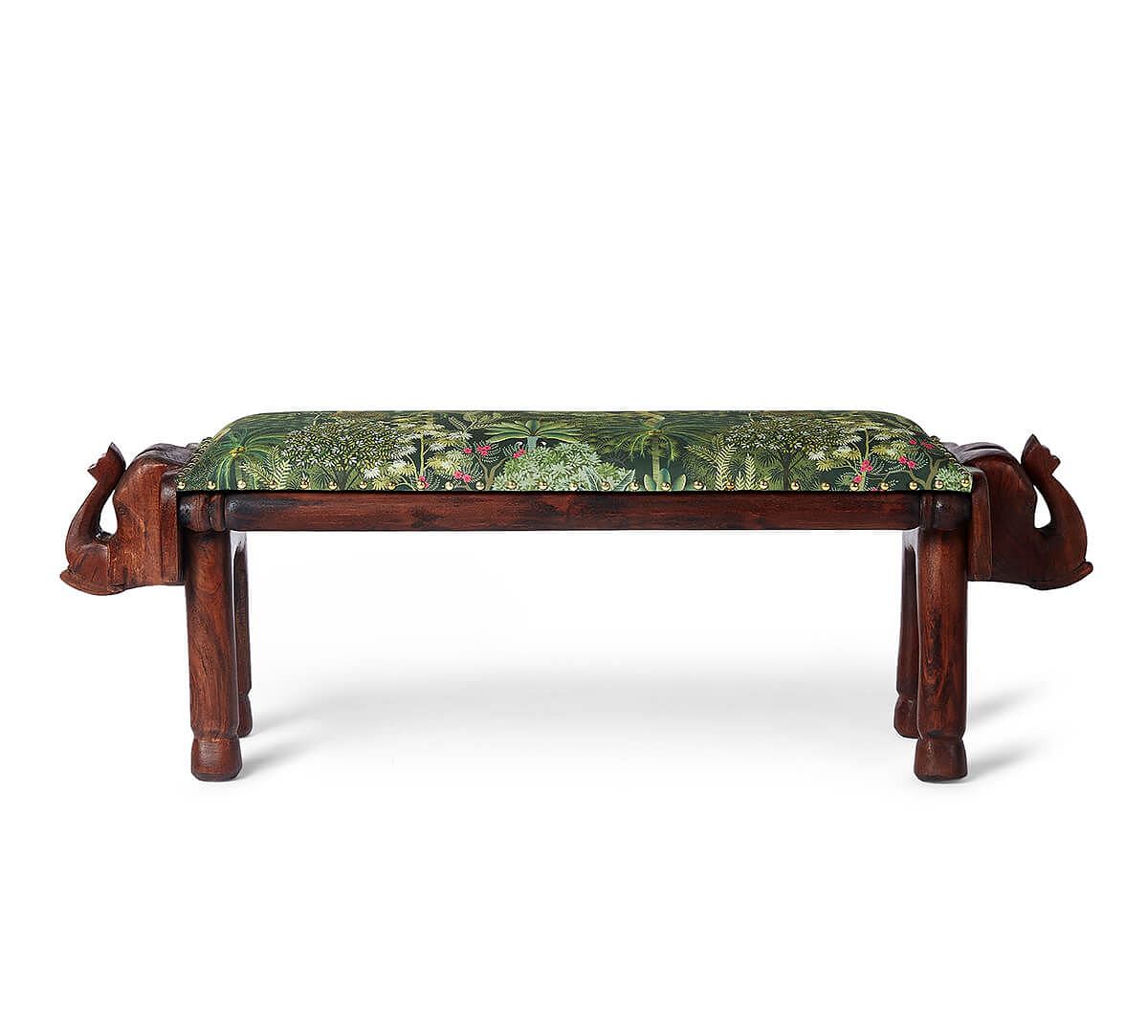 India Circus by Krsnaa Mehta Garden of Grace Wooden Elephant Bench