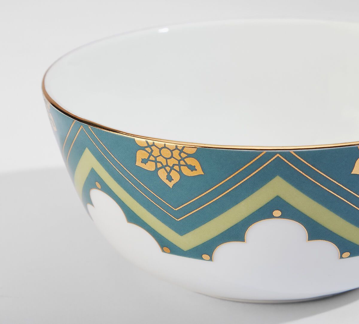 India Circus by Krsnaa Mehta Grandeur Greens Soup Bowl Set