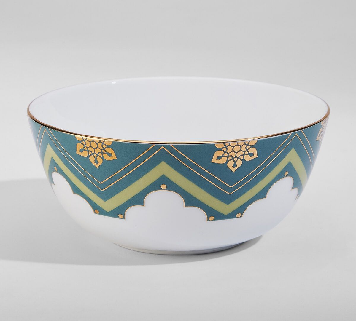 India Circus by Krsnaa Mehta Grandeur Greens Soup Bowl Set