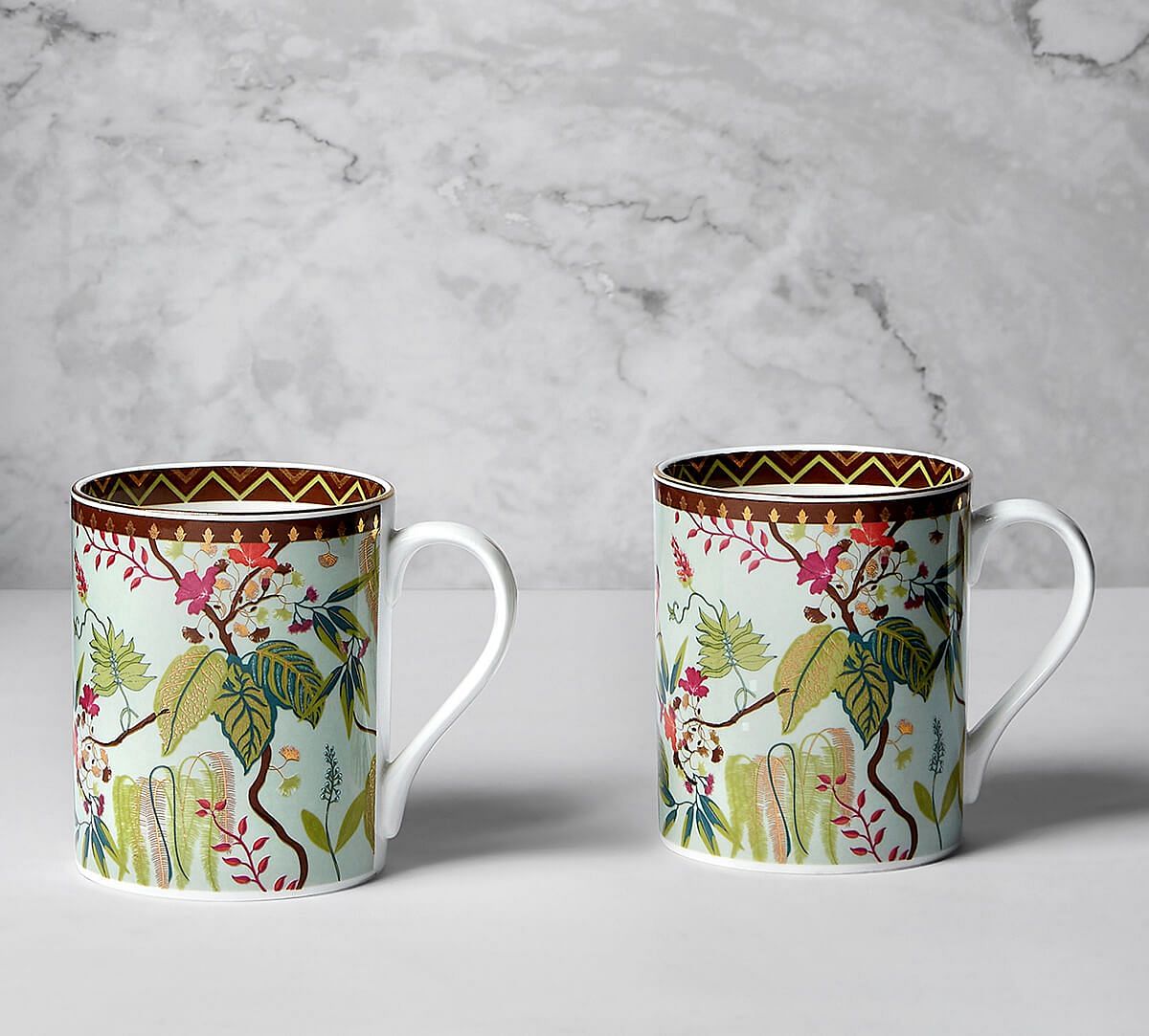 India Circus by Krsnaa Mehta Grandeur Greens Swing Mug Set of 2