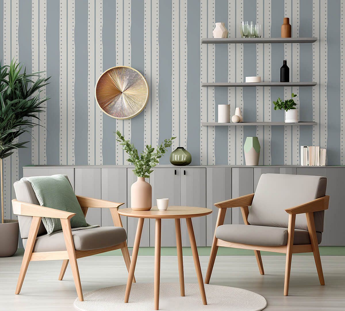 India Circus by Krsnaa Mehta Gray Weaves on Wallpaper