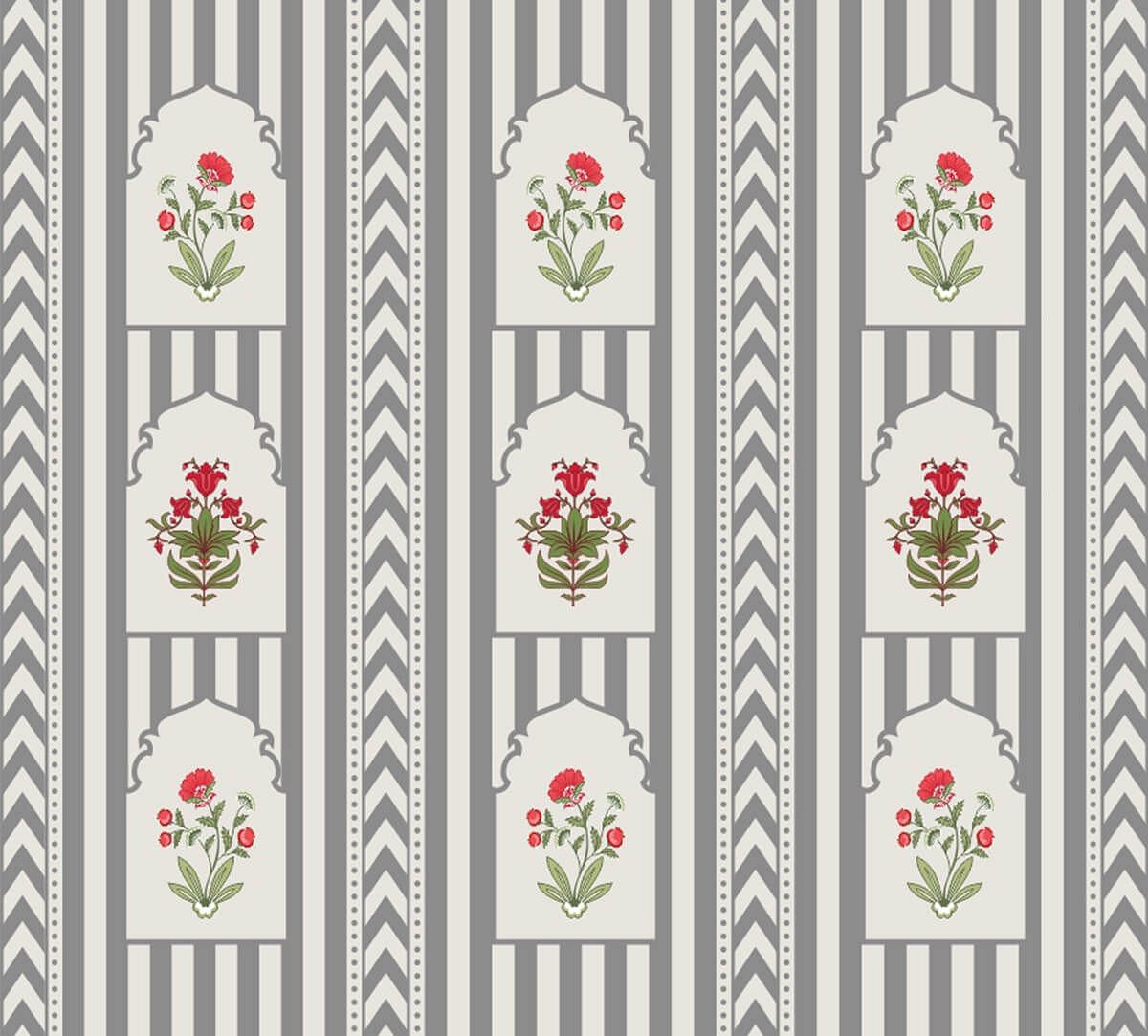 India Circus by Krsnaa Mehta Grey Spell Wallpaper