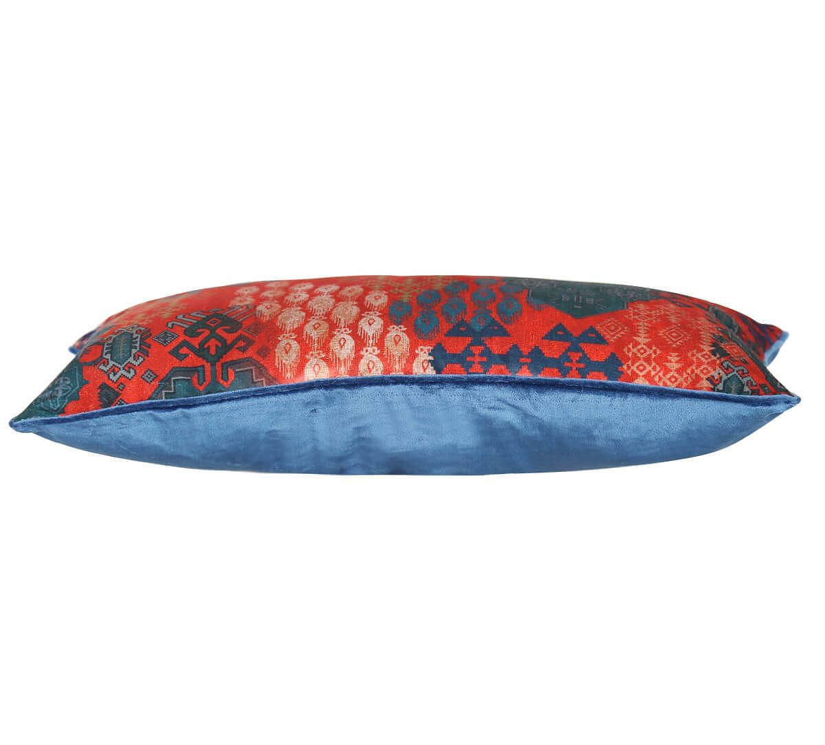 India Circus by Krsnaa Mehta Heritage Haven Rectangle Velvet Cushion Cover