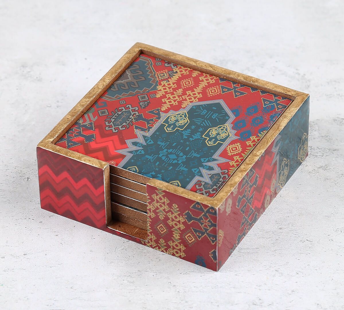 India Circus by Krsnaa Mehta Heritage Haven MDF Coaster with Stand