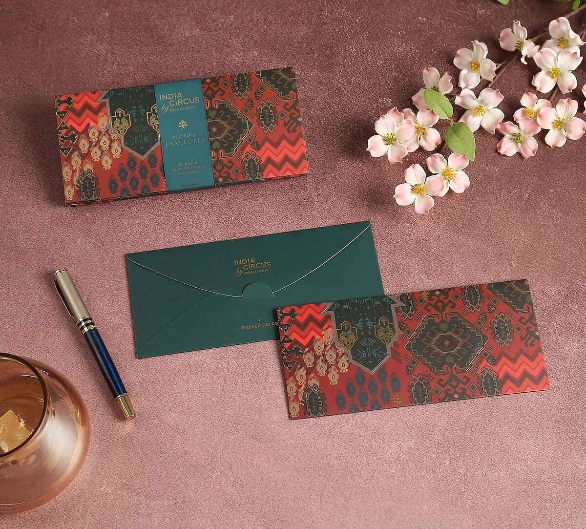 India Circus by Krsnaa Mehta Heritage Haven Money Envelopes Set of 10