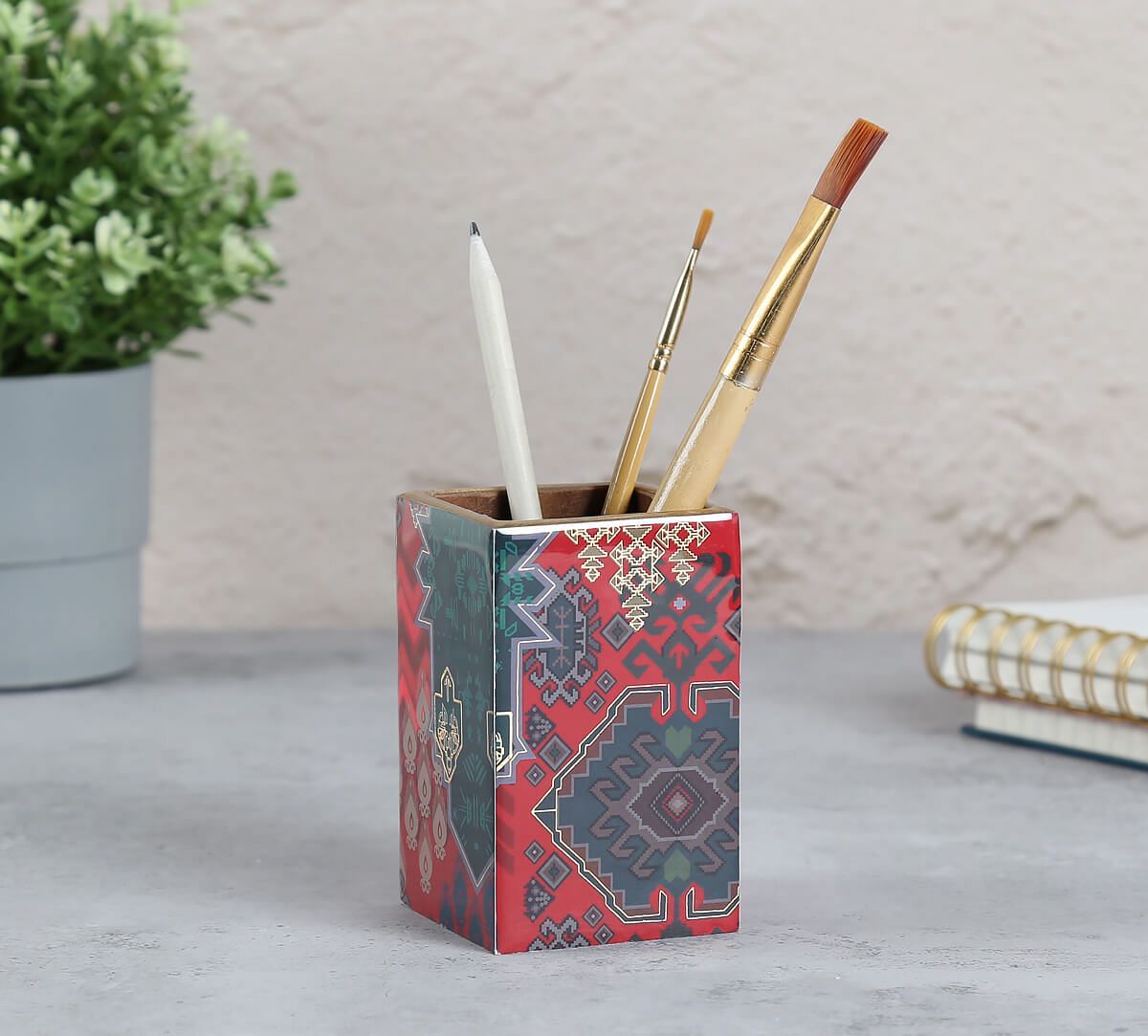 India Circus by Krsnaa Mehta Heritage Haven Square Pen Holder