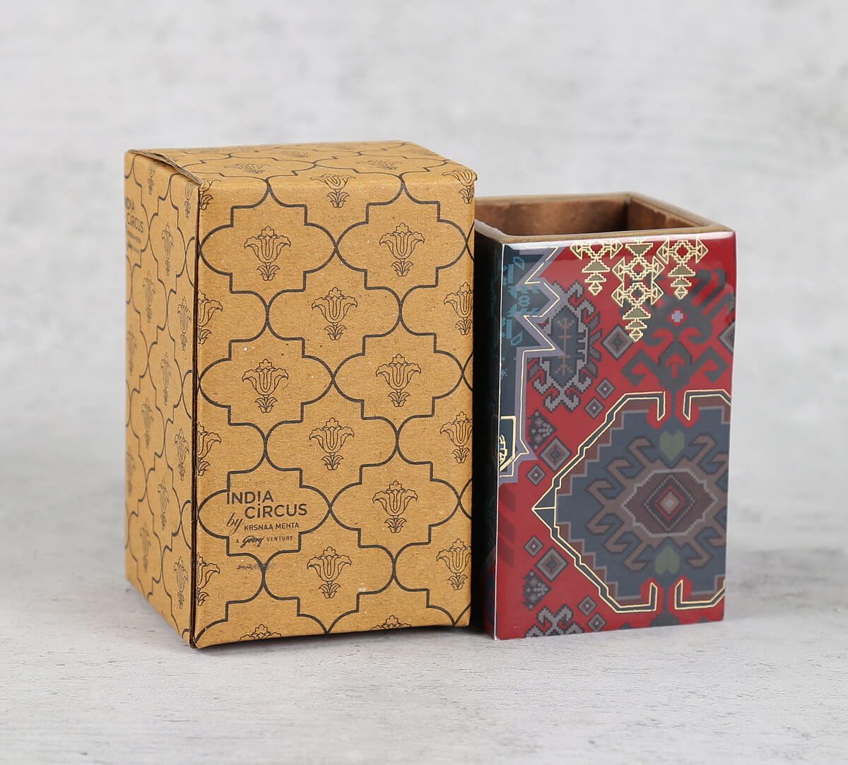 India Circus by Krsnaa Mehta Heritage Haven Square Pen Holder