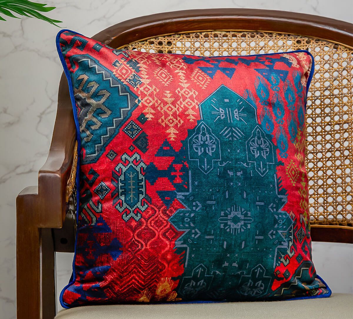India Circus by Krsnaa Mehta Heritage Haven Velvet Cushion Cover