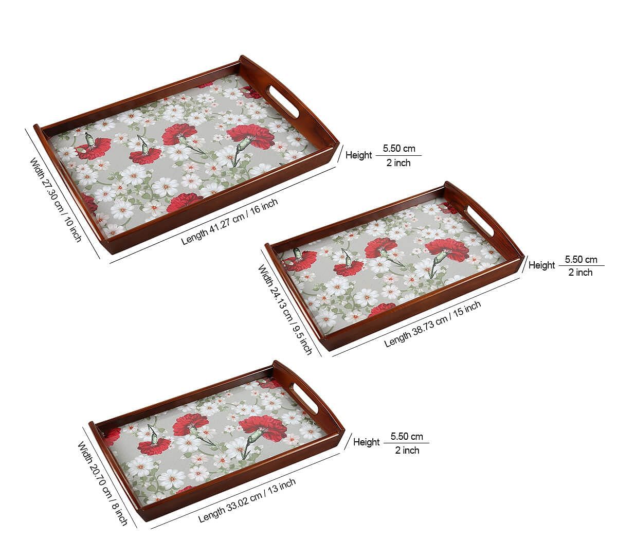 India Circus by Krsnaa Mehta Inflorescence Paragon Trays Set of 3