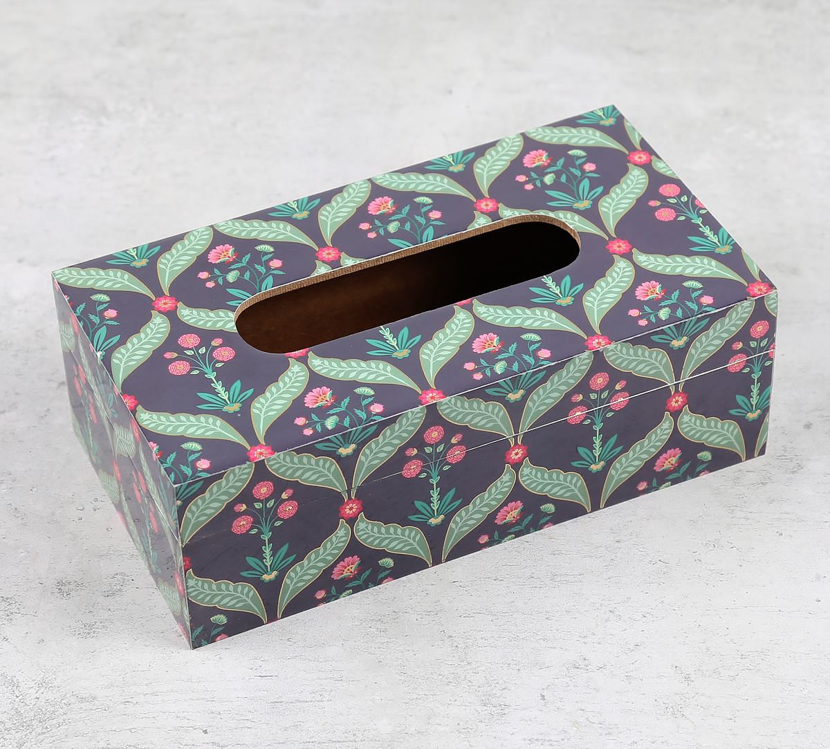 India Circus by Krsnaa Mehta Iron Blooming Dahlia Tissue Box Holder