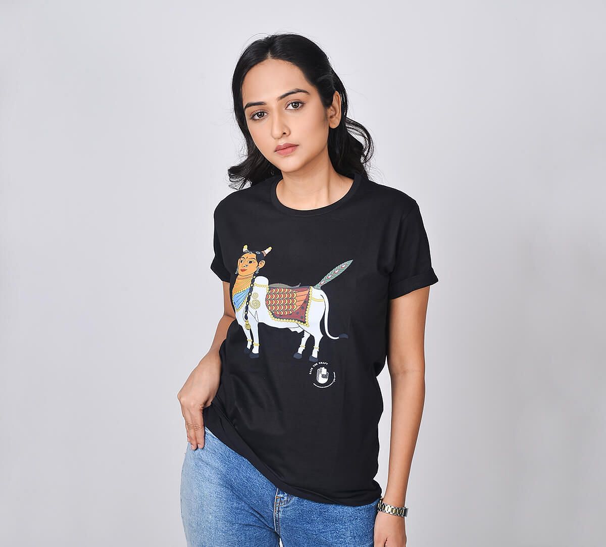 India Circus by Krsnaa Mehta Kamadhenu Implore Unisex Extra Small T-Shirt