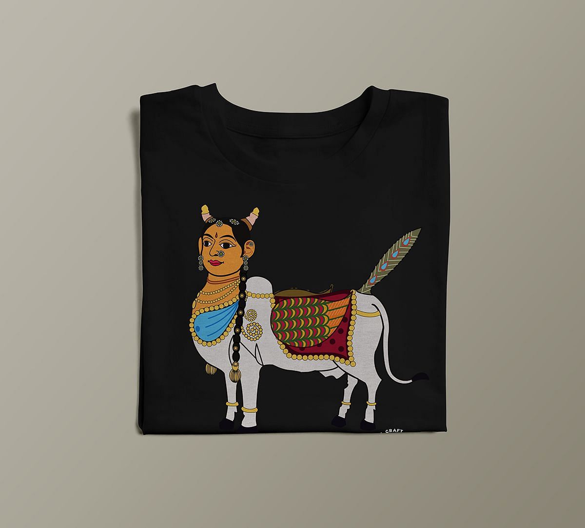 India Circus by Krsnaa Mehta Kamadhenu Implore Unisex Extra Small T-Shirt