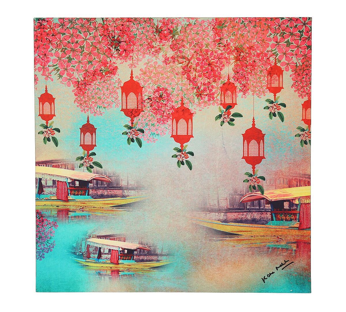 India Circus by Krsnaa Mehta Lakeside Crane Flight Canvas Wall Art