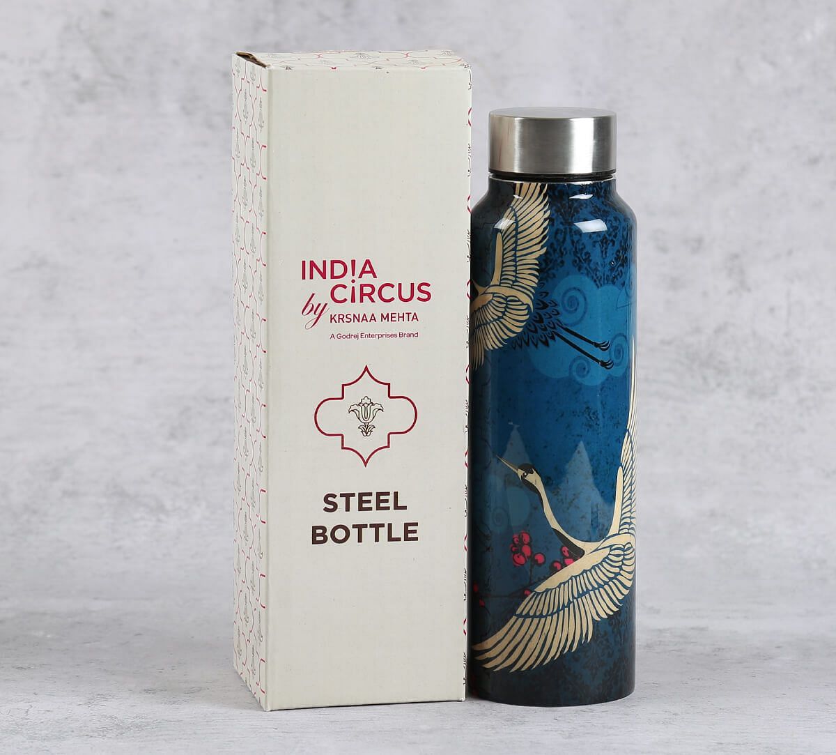 India Circus by Krsnaa Mehta Legend of the Cranes Big Steel Bottle