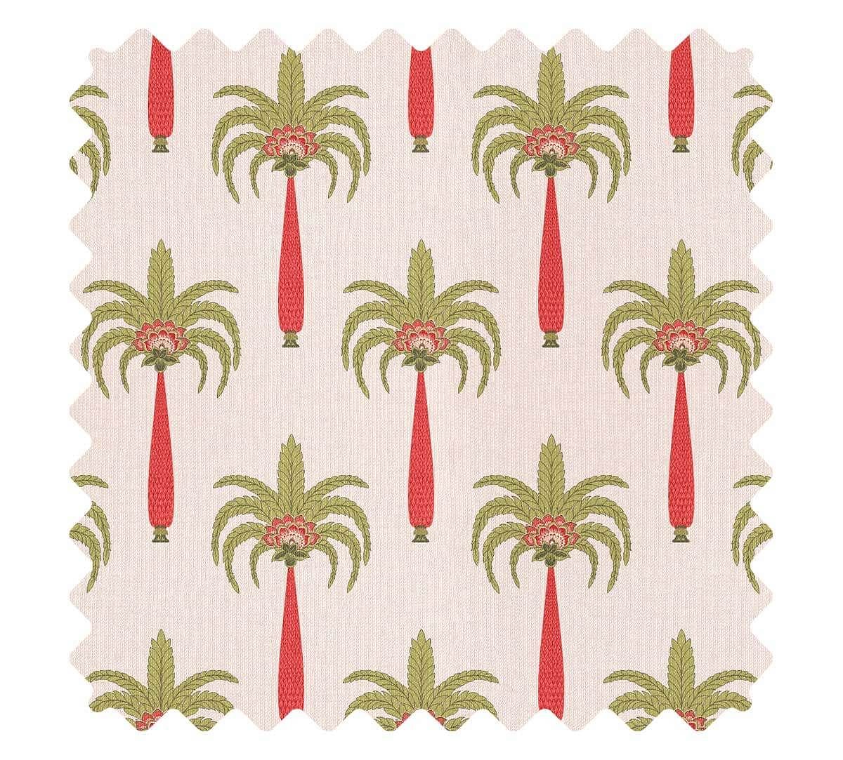 India Circus by Krsnaa Mehta Light Rose Island Palms Fabric