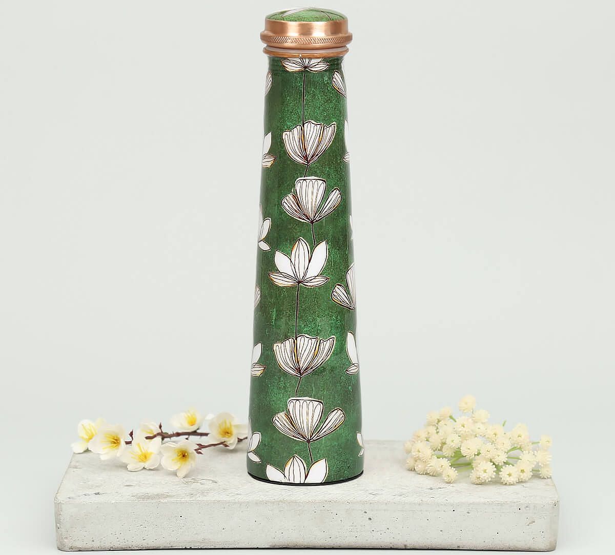 India Circus by Krsnaa Mehta Lotus Pond Tapered Copper Bottle