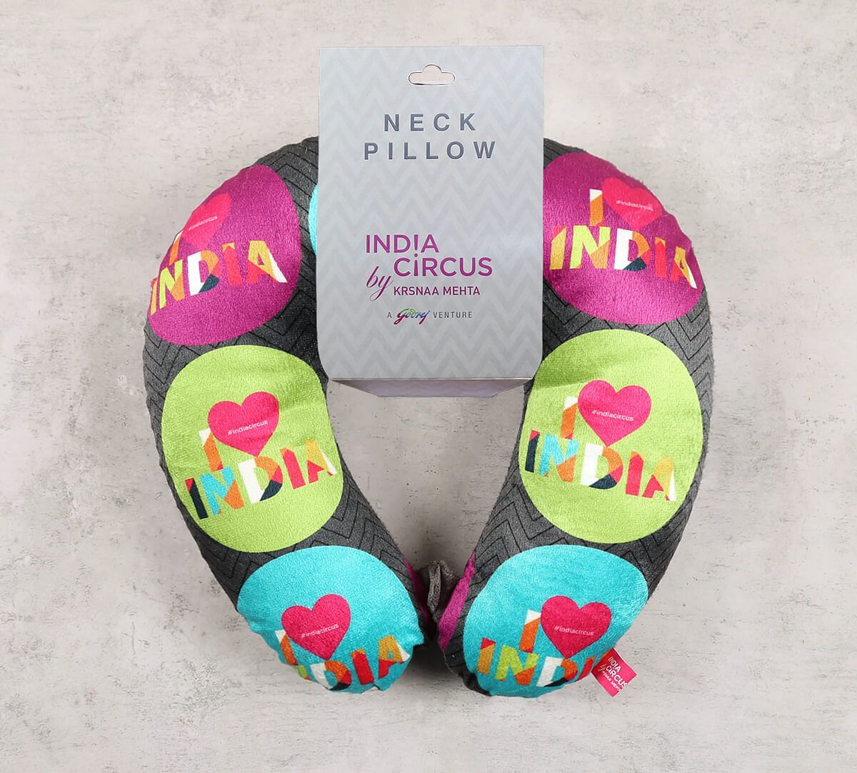 India Circus by Krsnaa Mehta Love IC Neck Pillow