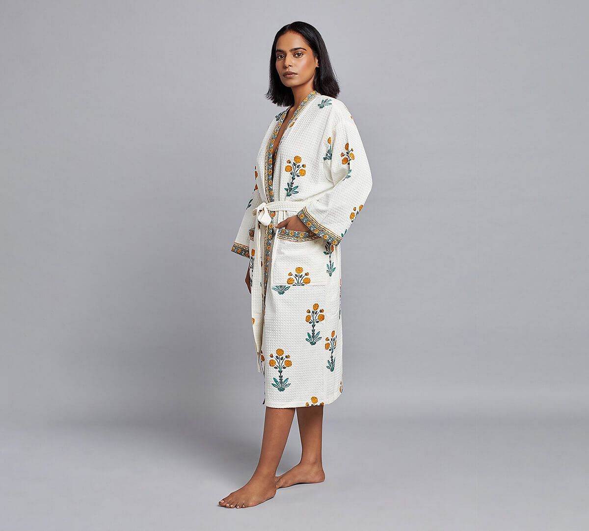 India Circus by Krsnaa Mehta Luxe Leaf Bathrobe