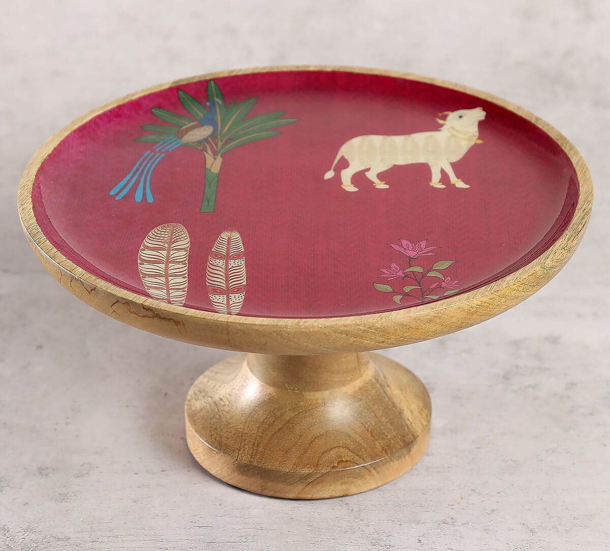 India Circus by Krsnaa Mehta Magenta Biome Mystique Cake Stand