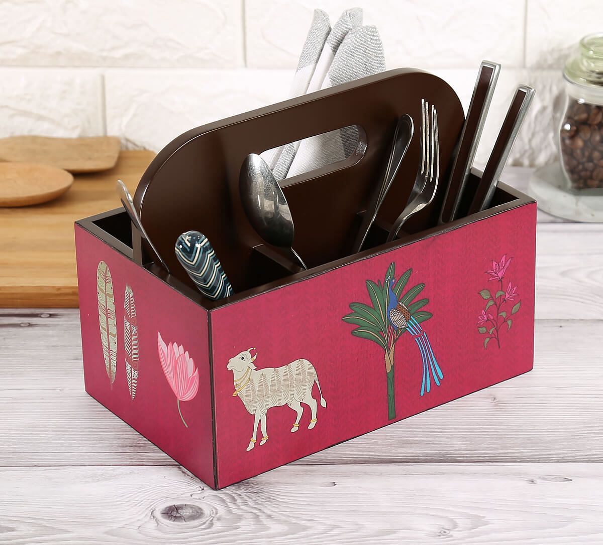 India Circus by Krsnaa Mehta Magenta Biome mystique Cutlery Holder