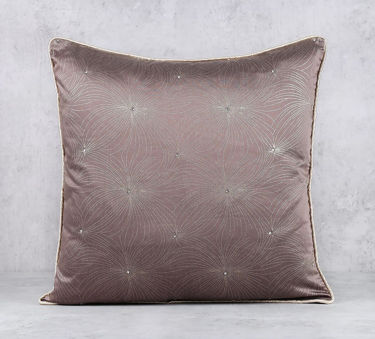 India Circus by Krsnaa Mehta Manilkara Foils Metallic Print  Cushion Cover