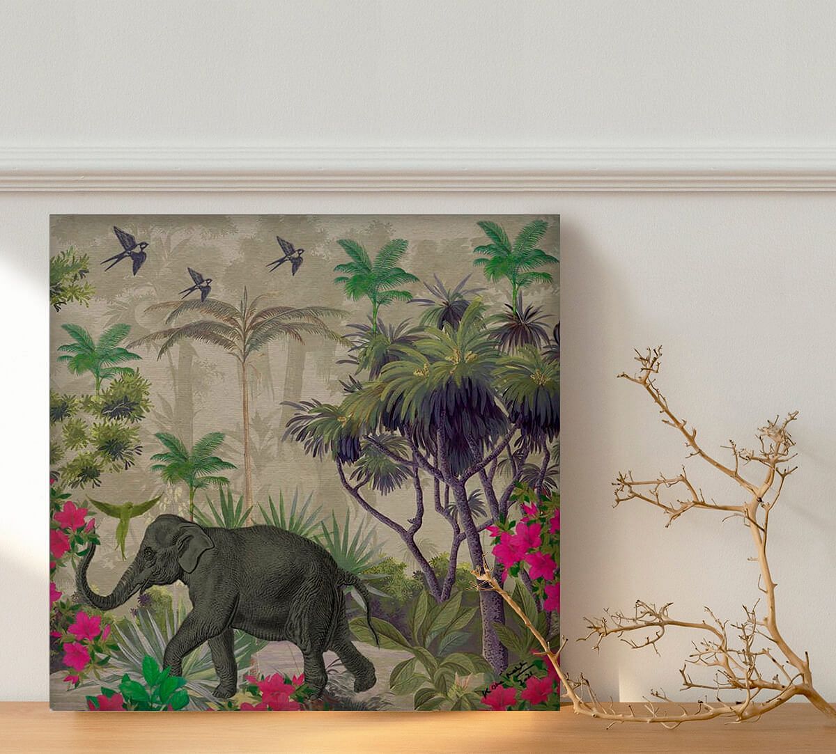 India Circus by Krsnaa Mehta Manoeuvres in the Nature Canvas Wall Art