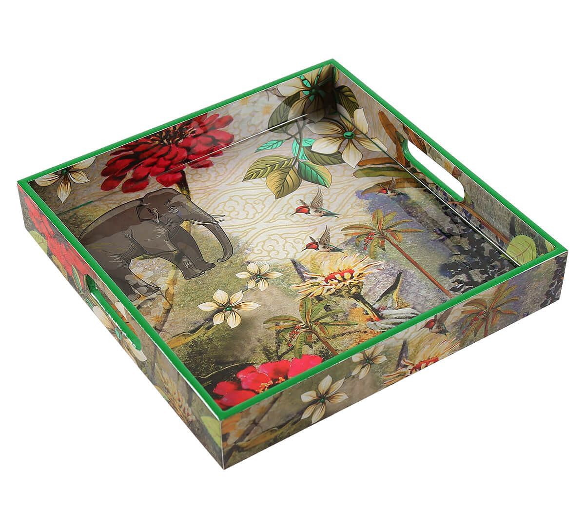 India Circus by Krsnaa Mehta March of the Blossoms MDF Square Tray