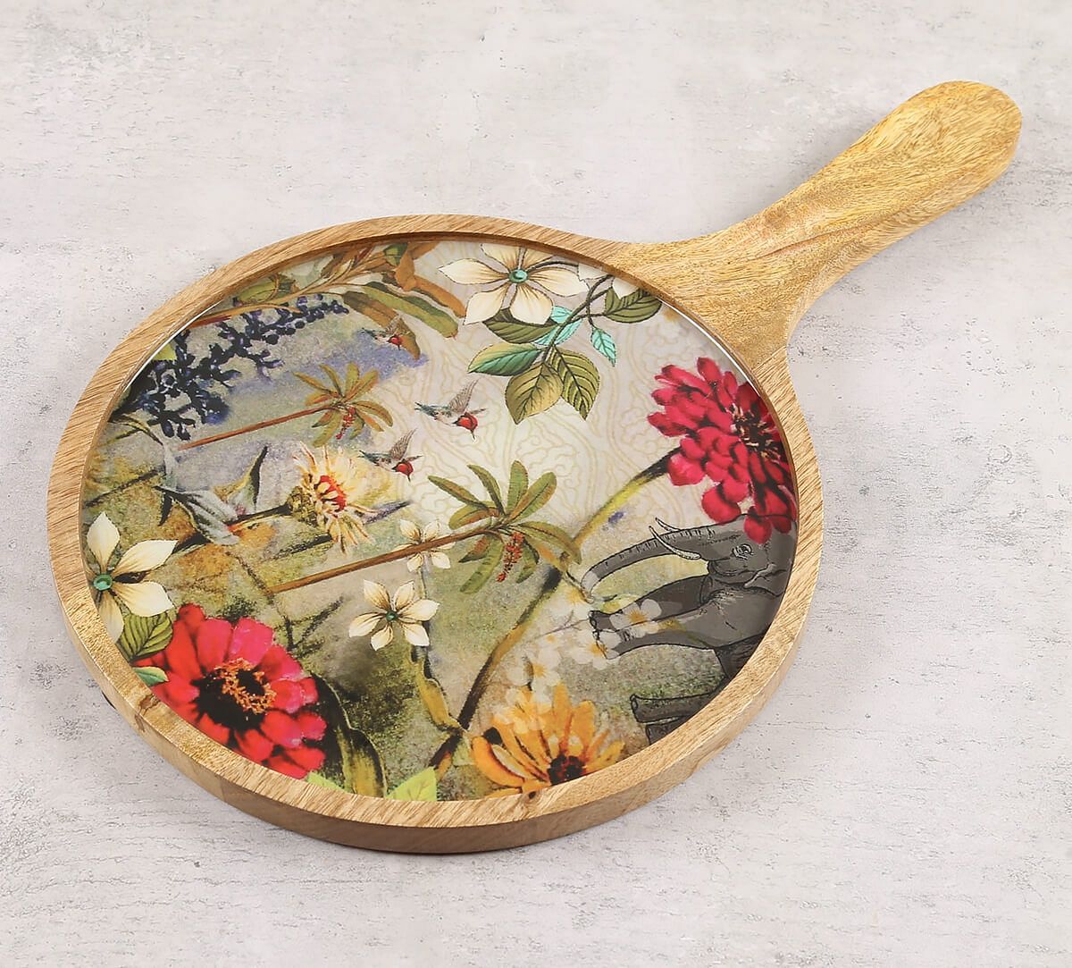 India Circus by Krsnaa Mehta March of the Blossoms Round Serving Platter