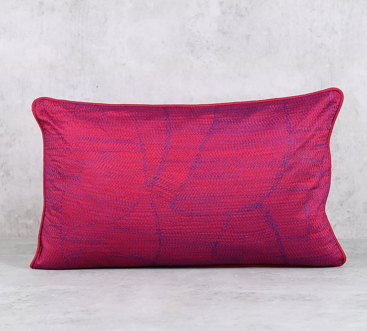 India Circus by Krsnaa Mehta Mars Celeste Textured Embroidered Cushion Cover