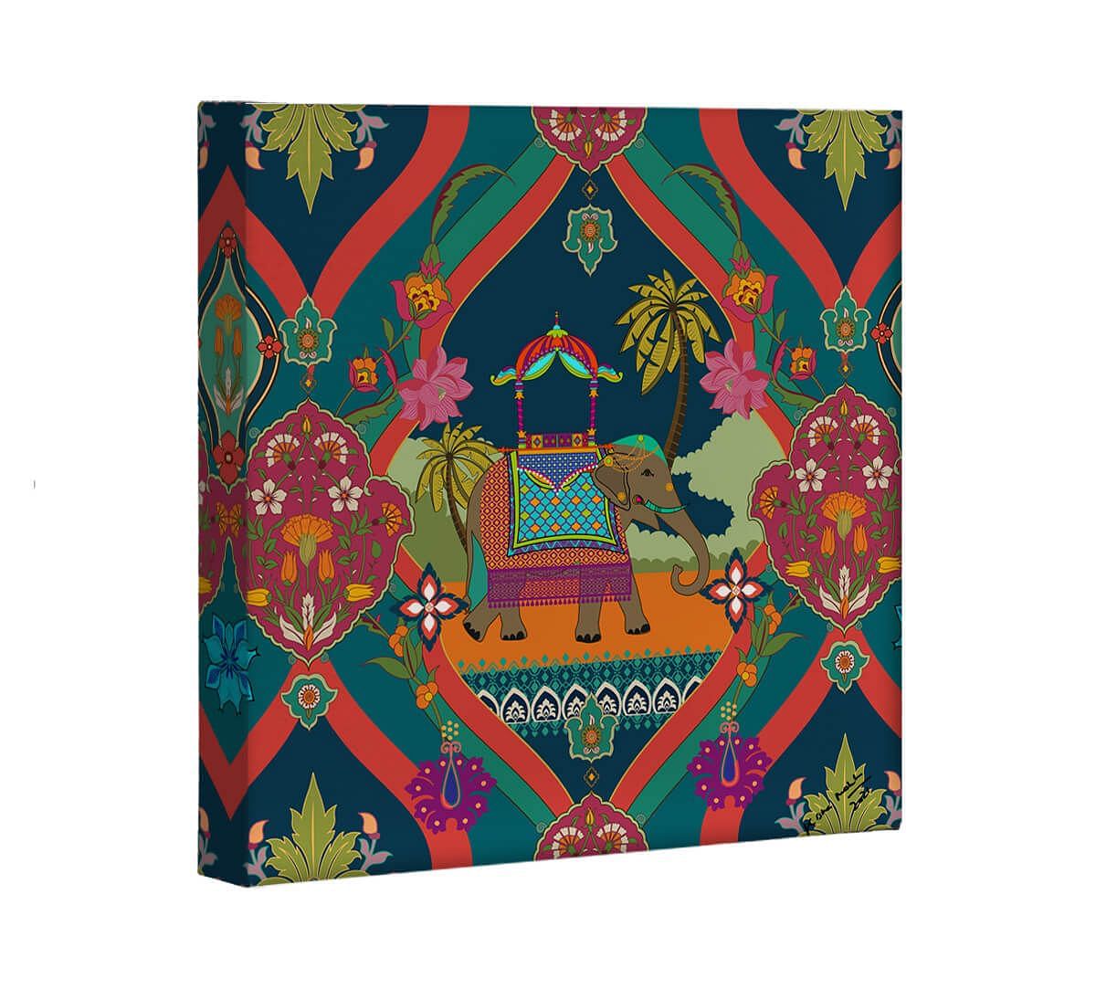 India Circus by Krsnaa Mehta Merriment in Palms Canvas Wall Art