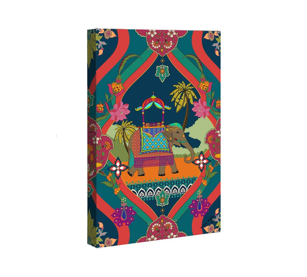 India Circus by Krsnaa Mehta Merriment in Palms Canvas Wall Art