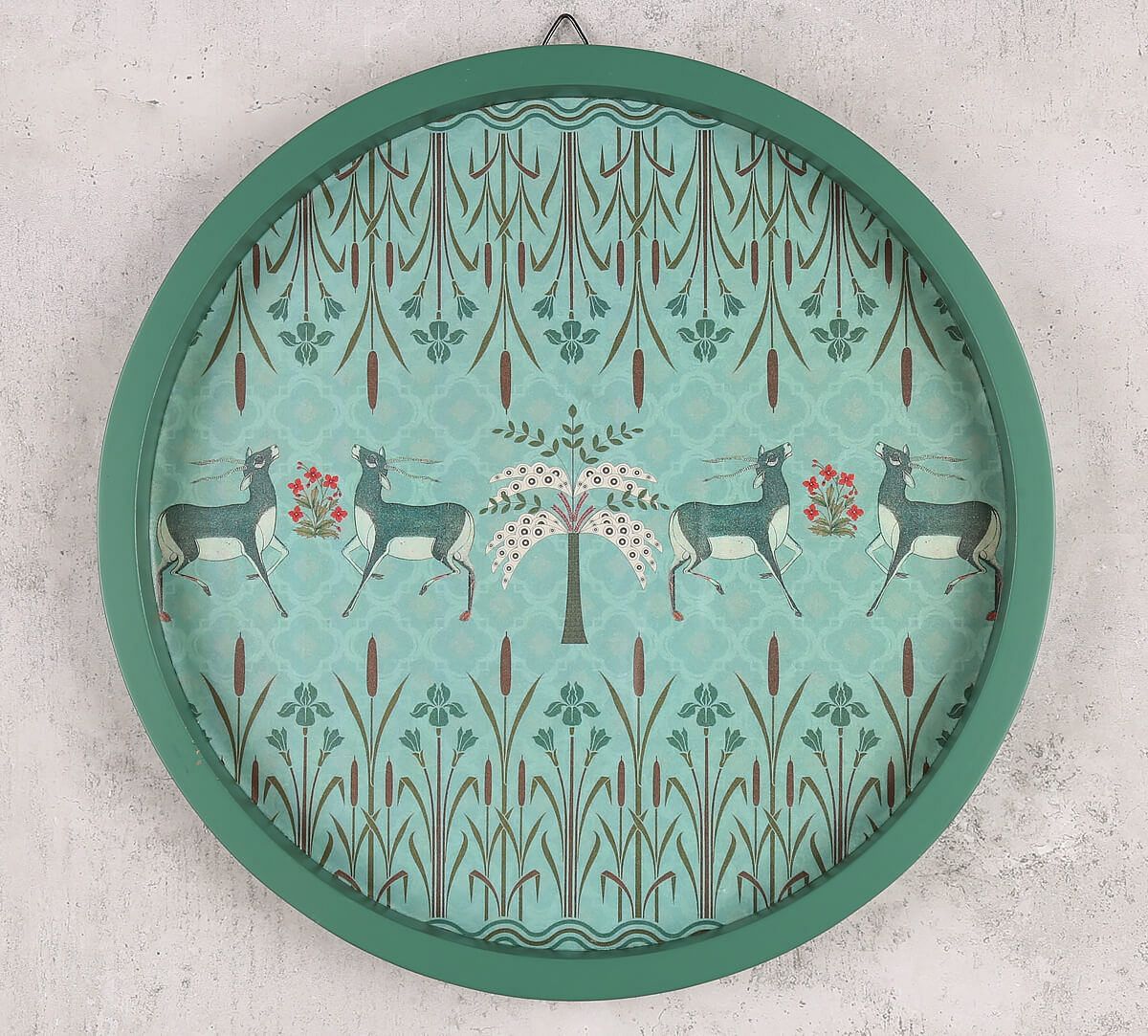 India Circus by Krsnaa Mehta Mirroring Deer Garden Decor Plate