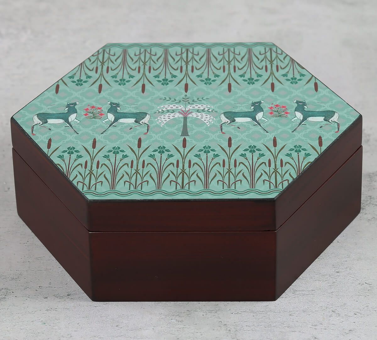 India Circus by Krsnaa Mehta Mirroring Deer Garden Storage Box