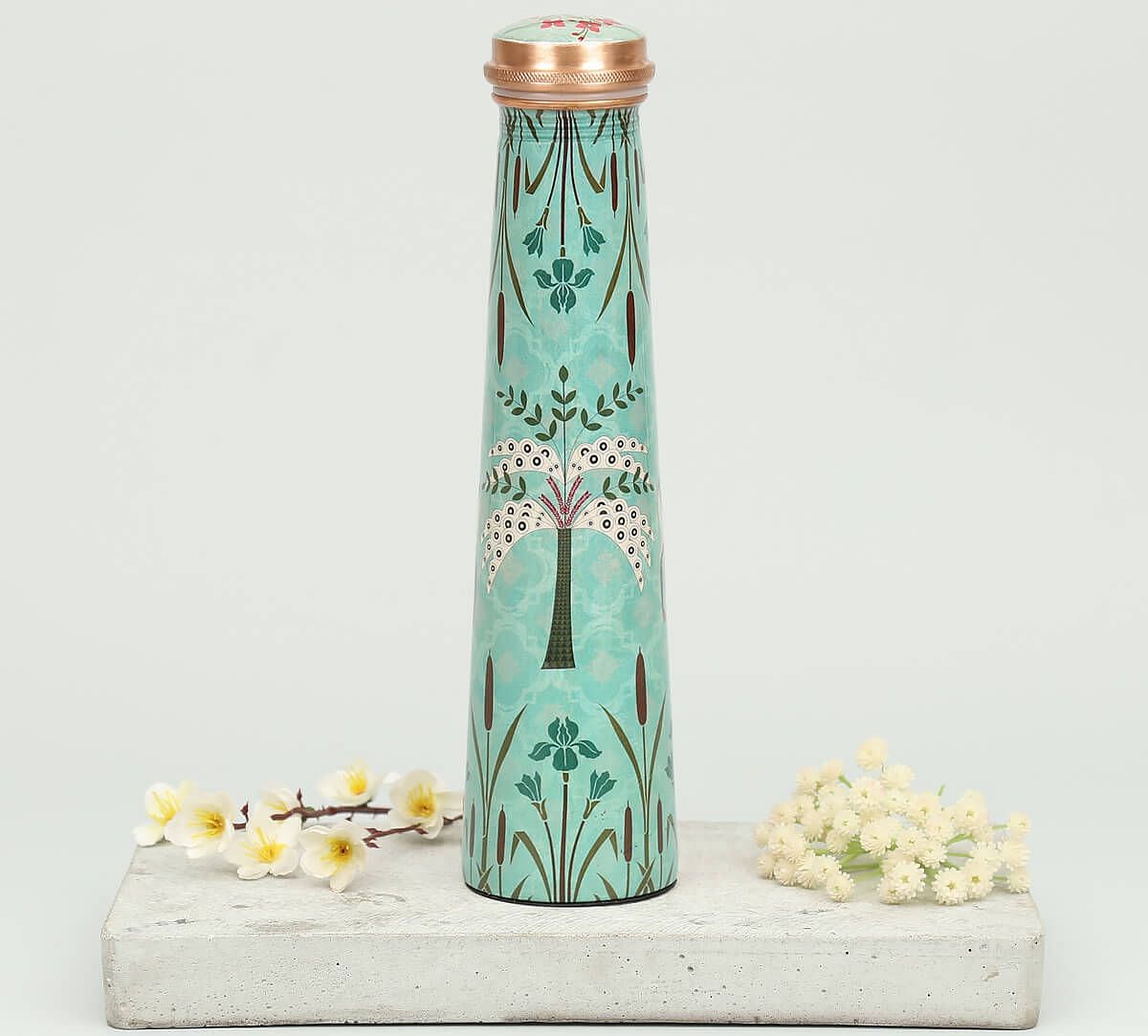 India Circus by Krsnaa Mehta Mirroring Deer Garden Tapered Copper Bottle